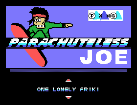 Parachuteless Joe Title Screen